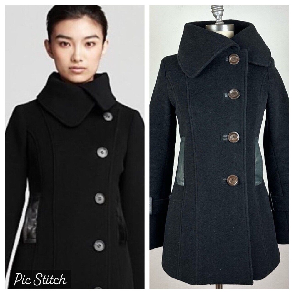 Mackage Cashmere and Leather Coat Size Small